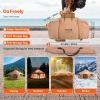 imageVEVOR Canvas Tent Bell Yurt 4 Seasons for Camping with Stove Jack Breathable Holds up to 4 People Family Camping Outdoor Hunting Party5m164ftside pole
