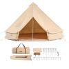 imageVEVOR Canvas Tent Bell Yurt 4 Seasons for Camping with Stove Jack Breathable Holds up to 4 People Family Camping Outdoor Hunting Party7m2297ft