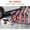 imageVEVOR Car Dolly Rack Storage Rack with 360 Rotatable Wheels Hydraulic Ratchet Trolley Jack Stand Organizer Jack Stands Holder Storage Rack 4Dolly Capacity Compatible with Most Dollies