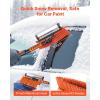 imageVEVOR Car Snow Brush 3in1 Snow Remover for Car Windshield  with 180 Pivoting Brush Head Squeegee ampamp Ice Scraper 343quot421quot Extendable Aluminum Handle and Foam Grip for Cars Truck SUV RV