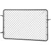 imageVEVOR Chain Link Fence Gate 72 x 48 in Adjustable Chain Link Fence Panel Fit 226 ft W x 6 ft H Garden Fence Gate Opening Fencing Gate with Plastic Coating for Farm Black Posts Not IncludedBlack