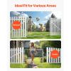 imageVEVOR Chain Link Fence Gate 72 x 48 in Adjustable Chain Link Fence Panel Fit 226 ft W x 6 ft H Garden Fence Gate Opening Fencing Gate with Plastic Coating for Farm Black Posts Not IncludedSilver