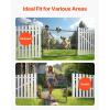 imageVEVOR Chain Link Fence Gate 72 x 48 in Adjustable Chain Link Fence Panel Fit 226 ft W x 6 ft H Garden Fence Gate Opening Fencing Gate with Plastic Coating for Farm Black Posts Not IncludedBlack