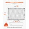 imageVEVOR Chain Link Fence Gate 72 x 48 in Adjustable Chain Link Fence Panel Fit 226 ft W x 6 ft H Garden Fence Gate Opening Fencing Gate with Plastic Coating for Farm Black Posts Not IncludedBlack