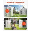 imageVEVOR Chain Link Fence Gate 72 x 48 in Adjustable Chain Link Fence Panel Fit 226 ft W x 6 ft H Garden Fence Gate Opening Fencing Gate with Plastic Coating for Farm Black Posts Not IncludedSilver