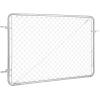 imageVEVOR Chain Link Fence Gate 72 x 48 in Adjustable Chain Link Fence Panel Fit 226 ft W x 6 ft H Garden Fence Gate Opening Fencing Gate with Plastic Coating for Farm Black Posts Not IncludedSilver