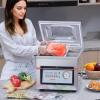 imageVEVOR Chamber Vacuum Sealer 320W Sealing Power Vacuum Packing Machine for Wet Foods Meats Marinades and More Compact Size with 126 in Sealing Length Applied in Home Kitchen and Commercial UseSilver