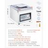 imageVEVOR Chamber Vacuum Sealer 320W Sealing Power Vacuum Packing Machine for Wet Foods Meats Marinades and More Compact Size with 126 in Sealing Length Applied in Home Kitchen and Commercial UseSilver