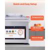 imageVEVOR Chamber Vacuum Sealer 320W Sealing Power Vacuum Packing Machine for Wet Foods Meats Marinades and More Compact Size with 126 in Sealing Length Applied in Home Kitchen and Commercial UseSilver