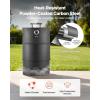 imageVEVOR Charcoal Smoker Grill 185quot Barrel Charcoal BBQ Smoker Coated Steel Outdoor Barbecue Grill with 2 Grilling Grates 1 Hanging Rod 6 Hooks ampamp Thermometer Ideal for Party Backyard Patio Cooking
