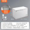 imageVEVOR Chest Freezer 128 Cuft  345 L Large Deep Freezer ampamp 4 Removable Baskets Freestanding Top Open Door Commercial Chest Freezers with Locking Lid 7Level Adjustable Temp LED Lighting 6 WheelsWhite