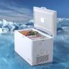 imageVEVOR Chest Freezer 128 Cuft  345 L Large Deep Freezer ampamp 4 Removable Baskets Freestanding Top Open Door Commercial Chest Freezers with Locking Lid 7Level Adjustable Temp LED Lighting 6 WheelsWhite