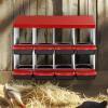 imageVEVOR Chicken Nest Box 8Compartment 30 to 45 in Stable ampamp CorrosionResistant Metal Nesting Boxes with Inclined Nesting Boxes Bottom Holes ampamp Resting Platform Fit for Different Chicken Breeds417L x 206W x 314H
