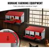 imageVEVOR Chicken Nest Box 8Compartment 30 to 45 in Stable ampamp CorrosionResistant Metal Nesting Boxes with Inclined Nesting Boxes Bottom Holes ampamp Resting Platform Fit for Different Chicken Breeds3 Holes
