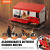 imageVEVOR Chicken Nest Box 8Compartment 30 to 45 in Stable ampamp CorrosionResistant Metal Nesting Boxes with Inclined Nesting Boxes Bottom Holes ampamp Resting Platform Fit for Different Chicken Breeds3 Holes