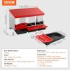 imageVEVOR Chicken Nest Box 8Compartment 30 to 45 in Stable ampamp CorrosionResistant Metal Nesting Boxes with Inclined Nesting Boxes Bottom Holes ampamp Resting Platform Fit for Different Chicken Breeds3 Holes