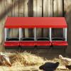 imageVEVOR Chicken Nest Box 8Compartment 30 to 45 in Stable ampamp CorrosionResistant Metal Nesting Boxes with Inclined Nesting Boxes Bottom Holes ampamp Resting Platform Fit for Different Chicken Breeds4 Holes