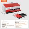imageVEVOR Chicken Nest Box 8Compartment 30 to 45 in Stable ampamp CorrosionResistant Metal Nesting Boxes with Inclined Nesting Boxes Bottom Holes ampamp Resting Platform Fit for Different Chicken Breeds4 Holes