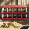 imageVEVOR Chicken Nest Box 8Compartment 30 to 45 in Stable ampamp CorrosionResistant Metal Nesting Boxes with Inclined Nesting Boxes Bottom Holes ampamp Resting Platform Fit for Different Chicken Breeds519L x 206W x 311H