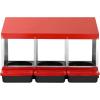 imageVEVOR Chicken Nest Box 8Compartment 30 to 45 in Stable ampamp CorrosionResistant Metal Nesting Boxes with Inclined Nesting Boxes Bottom Holes ampamp Resting Platform Fit for Different Chicken Breeds3 Holes