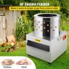 imageVEVOR Chicken Plucker Machine 20inch Stainless Steel Drum Feather Plucker Defeathering Equipment with 108 Soft Rubber Plucking Fingers Simple Debris Collection for Chicken Poultry Plucking1500W 275Rmin 20Inch