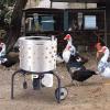 imageVEVOR Chicken Plucker Machine 20inch Stainless Steel Drum Feather Plucker Defeathering Equipment with 108 Soft Rubber Plucking Fingers Simple Debris Collection for Chicken Poultry Plucking550W 280Rmin 20Inch
