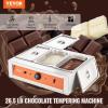 imageVEVOR Chocolate Tempering Machine 265 Lbs 3 Tanks Chocolate Melting Pot TEMP Control 86185 1500W Stainless Steel Electric Commercial Food Warmer For ChocolateMilkCream Melting and Heating265 Lbs