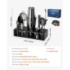 imageVEVOR Cocktail Shaker Set 13Piece Stainless Steel Bar Tools with Bamboo Stand Boston Bartender Kit  Mixer Spoon Muddler Jigger Strainer Liquor Pourers Ice Scoop Lemon Zester GunmetalBlackgunmetal Gray