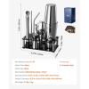imageVEVOR Cocktail Shaker Set 13Piece Stainless Steel Bar Tools with Bamboo Stand Boston Bartender Kit  Mixer Spoon Muddler Jigger Strainer Liquor Pourers Ice Scoop Lemon Zester GunmetalBlacksilver