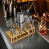 imageVEVOR Cocktail Shaker Set 13Piece Stainless Steel Bar Tools with Bamboo Stand Boston Bartender Kit  Mixer Spoon Muddler Jigger Strainer Liquor Pourers Ice Scoop Lemon Zester GunmetalWoodsilver