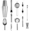 imageVEVOR Cocktail Shaker Set 13Piece Stainless Steel Bar Tools with Bamboo Stand Boston Bartender Kit  Mixer Spoon Muddler Jigger Strainer Liquor Pourers Ice Scoop Lemon Zester GunmetalWoodsilver