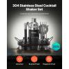 imageVEVOR Cocktail Shaker Set 18Piece Stainless Steel Bar Tools with Bamboo Stand Martini Bartender Kit Accessories  Mixer Spoon Muddler Jigger Strainer Liquor Pourers Ice Tong Corkscrew Silver23Piece