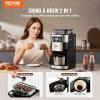 imageVEVOR Coffee Maker with Grinder 8 Cup Coffee Machine Grind and Brew Coffee Maker with 3 Brew Strength Control 24Hour Timer for Auto Brew for Home Office Restaurant8 CUPA
