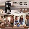 imageVEVOR Coffee Maker with Grinder 8 Cup Coffee Machine Grind and Brew Coffee Maker with 3 Brew Strength Control 24Hour Timer for Auto Brew for Home Office Restaurant8 CUPB