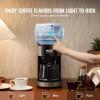 imageVEVOR Coffee Maker with Grinder 8 Cup Coffee Machine Grind and Brew Coffee Maker with 3 Brew Strength Control 24Hour Timer for Auto Brew for Home Office Restaurant10 CUP