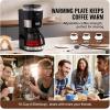 imageVEVOR Coffee Maker with Grinder 8 Cup Coffee Machine Grind and Brew Coffee Maker with 3 Brew Strength Control 24Hour Timer for Auto Brew for Home Office Restaurant10 CUP