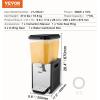 imageVEVOR Commercial Beverage Dispenser 18 L  19 QT Juice Dispenser 300W 304 Stainless Steel Food Grade Ice Tea Drink Machine with 45F54F Cooling Temperature for Cold Drink Restaurant Bar Party18L1