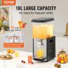 imageVEVOR Commercial Beverage Dispenser 18 L  19 QT Juice Dispenser 300W 304 Stainless Steel Food Grade Ice Tea Drink Machine with 45F54F Cooling Temperature for Cold Drink Restaurant Bar Party18L1