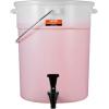 imageVEVOR Commercial Beverage Dispenser 18 L  19 QT Juice Dispenser 300W 304 Stainless Steel Food Grade Ice Tea Drink Machine with 45F54F Cooling Temperature for Cold Drink Restaurant Bar Party5Gal 1Pack
