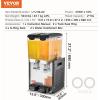 imageVEVOR Commercial Beverage Dispenser 2 Tanks 10 L  106 QT Per Tank Juice Dispenser 270W Stainless Steel Ice Tea Drink Machine with 45F54F Cooling Temperature for Cold Drink Restaurant Bar Party10L2