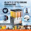 imageVEVOR Commercial Beverage Dispenser 2 Tanks 10 L  106 QT Per Tank Juice Dispenser 270W Stainless Steel Ice Tea Drink Machine with 45F54F Cooling Temperature for Cold Drink Restaurant Bar Party10L3