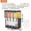 imageVEVOR Commercial Beverage Dispenser 2 Tanks 10 L  106 QT Per Tank Juice Dispenser 270W Stainless Steel Ice Tea Drink Machine with 45F54F Cooling Temperature for Cold Drink Restaurant Bar Party10L4