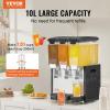 imageVEVOR Commercial Beverage Dispenser 2 Tanks 10 L  106 QT Per Tank Juice Dispenser 270W Stainless Steel Ice Tea Drink Machine with 45F54F Cooling Temperature for Cold Drink Restaurant Bar Party10L3