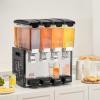 imageVEVOR Commercial Beverage Dispenser 2 Tanks 10 L  106 QT Per Tank Juice Dispenser 270W Stainless Steel Ice Tea Drink Machine with 45F54F Cooling Temperature for Cold Drink Restaurant Bar Party10L4