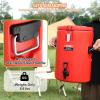 imageVEVOR Commercial Beverage Dispenser 2 Tanks 10 L  106 QT Per Tank Juice Dispenser 270W Stainless Steel Ice Tea Drink Machine with 45F54F Cooling Temperature for Cold Drink Restaurant Bar Party45Gal