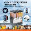 imageVEVOR Commercial Beverage Dispenser 2 Tanks 10 L  106 QT Per Tank Juice Dispenser 270W Stainless Steel Ice Tea Drink Machine with 45F54F Cooling Temperature for Cold Drink Restaurant Bar Party10L4