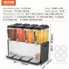 imageVEVOR Commercial Beverage Dispenser 3 Tanks 12 L  127 QT Per Tank Juice Dispenser 370W Stainless Steel Ice Tea Drink Machine with 45F54F Cooling Temperature for Cold Drink Restaurant Bar Party12L  4