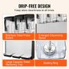 imageVEVOR Commercial Beverage Dispenser 3 Tanks 12 L  127 QT Per Tank Juice Dispenser 370W Stainless Steel Ice Tea Drink Machine with 45F54F Cooling Temperature for Cold Drink Restaurant Bar Party12L  3