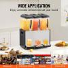 imageVEVOR Commercial Beverage Dispenser 3 Tanks 12 L  127 QT Per Tank Juice Dispenser 370W Stainless Steel Ice Tea Drink Machine with 45F54F Cooling Temperature for Cold Drink Restaurant Bar Party12L  3