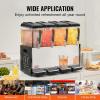 imageVEVOR Commercial Beverage Dispenser 3 Tanks 12 L  127 QT Per Tank Juice Dispenser 370W Stainless Steel Ice Tea Drink Machine with 45F54F Cooling Temperature for Cold Drink Restaurant Bar Party12L  4